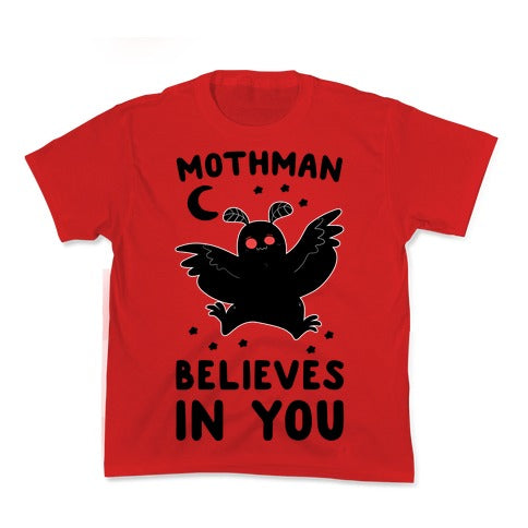 Mothman Believes in You Kid's Tee