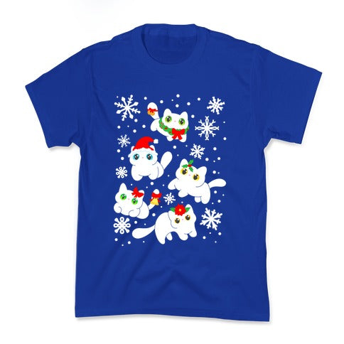 Christmas Cats Pattern Kid's Tee