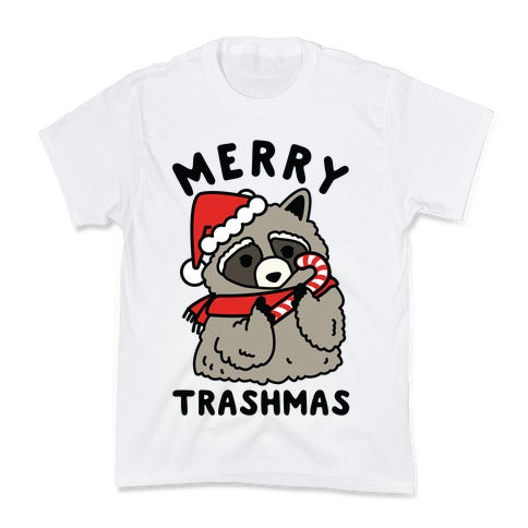 Merry Trashmas Raccoon Kid's Tee