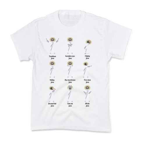 Touchdown Jesus (Black Type) Kid's Tee