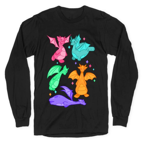 Colorful Dragons Longsleeve Tee