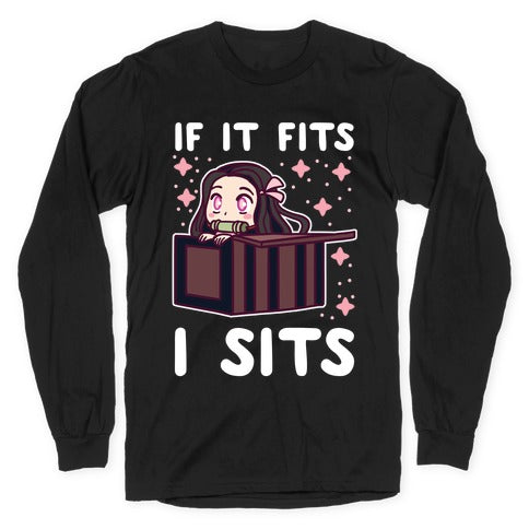 If It Fits, I Sits - Demon Slayer Longsleeve Tee