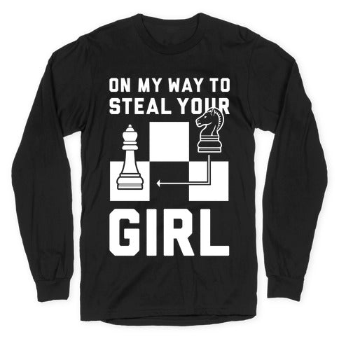 On My Way To Steal Your Girl Chess Longsleeve Tee