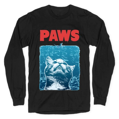 PAWS (Jaws Parody) Longsleeve Tee