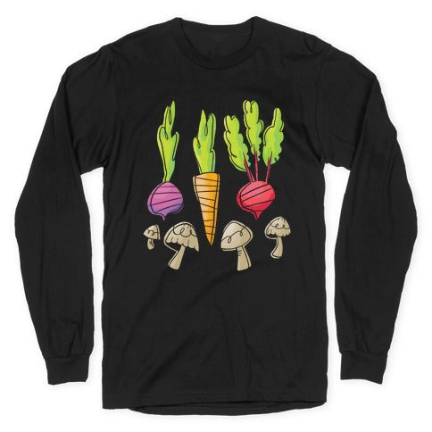 Retro Vegetable Pattern Longsleeve Tee