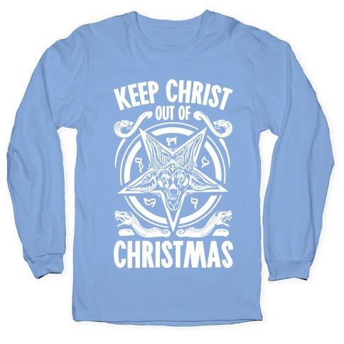 Keep Christ Out of Christmas Baphomet Longsleeve Tee