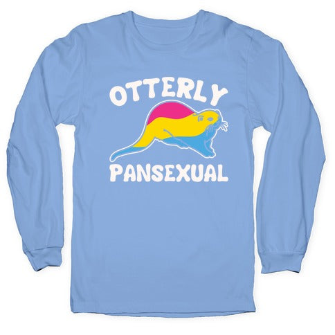 Otterly Pansexual White Print Longsleeve Tee