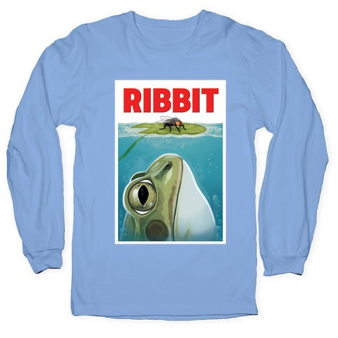 Ribbit Jaws Parody Longsleeve Tee