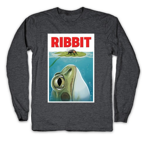 Ribbit Jaws Parody Longsleeve Tee