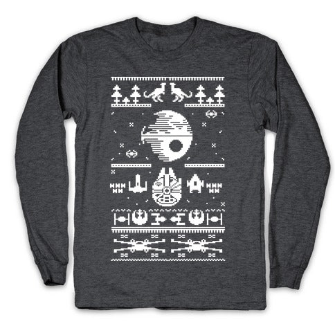 Scifi Spaceship Christmas Longsleeve Tee