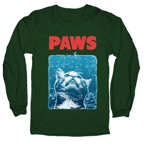 PAWS (Jaws Parody) Longsleeve Tee