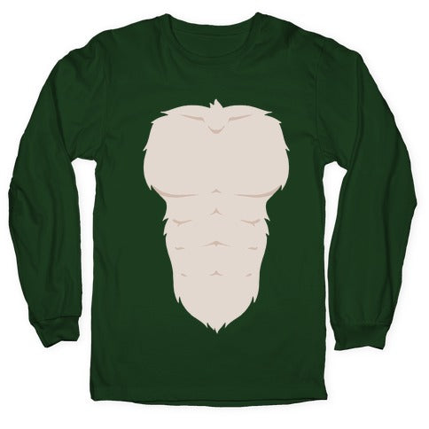 Ripped Furry Chest Longsleeve Tee