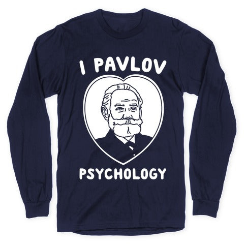 I Pavlov Psychology White Print Longsleeve Tee