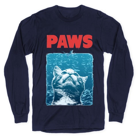 PAWS (Jaws Parody) Longsleeve Tee