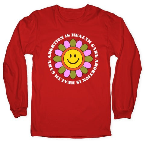 Abortion is Health Care Retro Longsleeve Tee