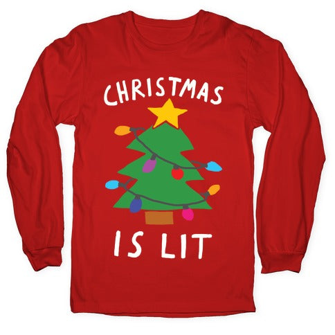Christmas Is Lit Longsleeve Tee