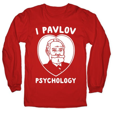 I Pavlov Psychology White Print Longsleeve Tee
