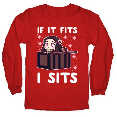 If It Fits, I Sits - Demon Slayer Longsleeve Tee