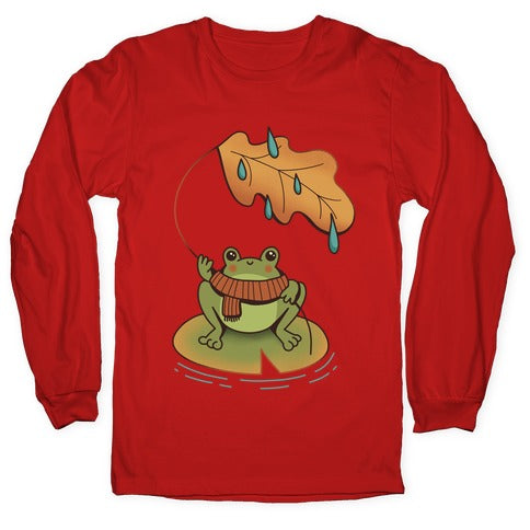 Rainy Fall Frog Longsleeve Tee