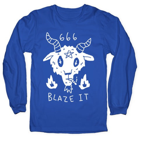 666 Blaze It Satan Longsleeve Tee