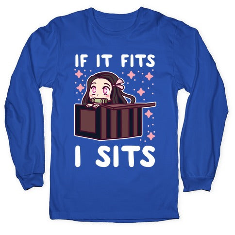If It Fits, I Sits - Demon Slayer Longsleeve Tee