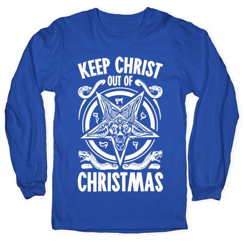 Keep Christ Out of Christmas Baphomet Longsleeve Tee