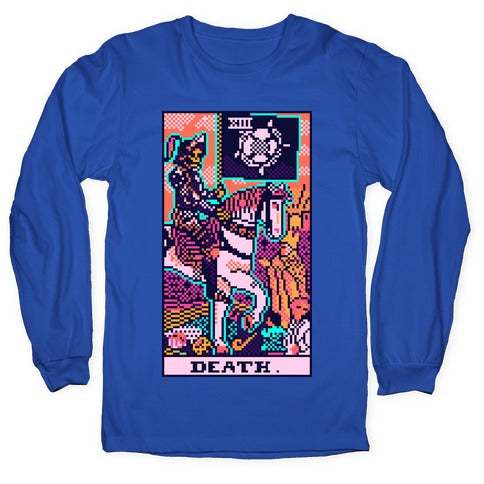 Pixelated Death Tarot Card Longsleeve Tee