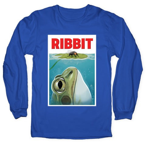 Ribbit Jaws Parody Longsleeve Tee