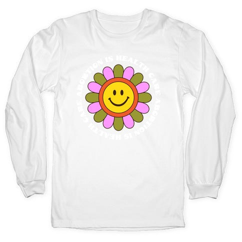 Abortion is Health Care Retro Longsleeve Tee