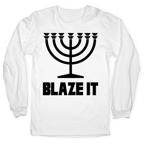 Blaze It Menorah Longsleeve Tee