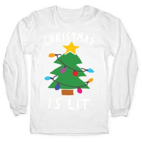 Christmas Is Lit Longsleeve Tee