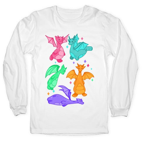 Colorful Dragons Longsleeve Tee