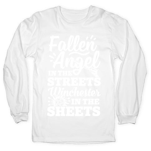 Fallen Angel In The Streets Winchester In The Sheets Longsleeve Tee