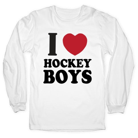 I Love Hockey Boys Longsleeve Tee