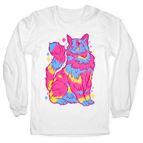 Pansexual Pride Cat Longsleeve Tee