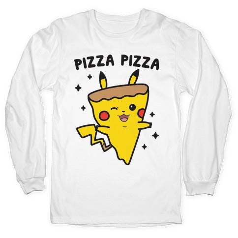 Pizza Pizza Pikachu Parody Longsleeve Tee