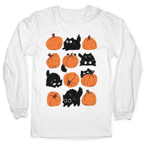 Pumpkin Cats Longsleeve Tee
