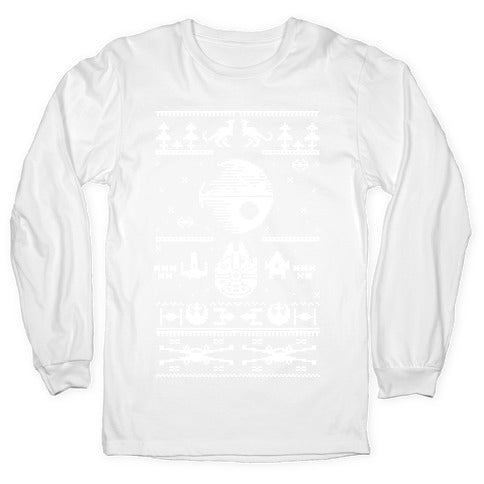 Scifi Spaceship Christmas Longsleeve Tee