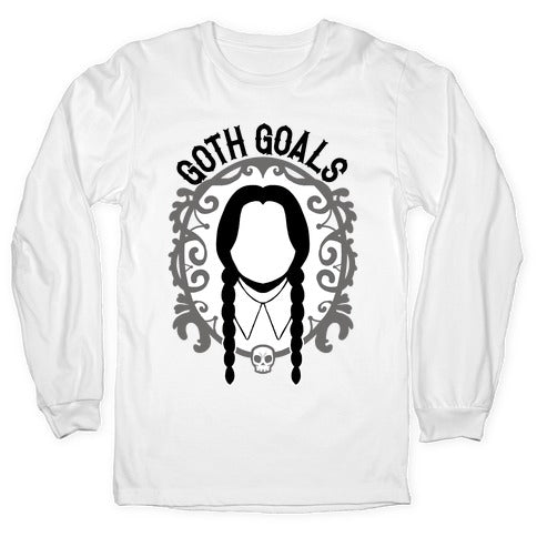 Wednesday Addams Goth Goals Longsleeve Tee