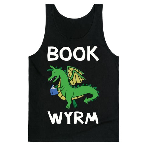 Book Wyrm Dragon Tank Top