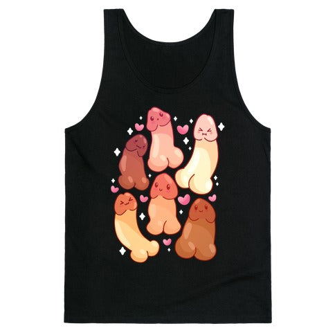 Kawaii Penises Pattern Tank Top