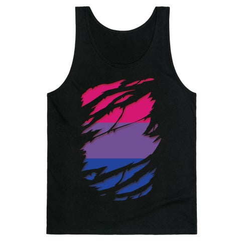 Ripped Shirt: Bi Pride Tank Top