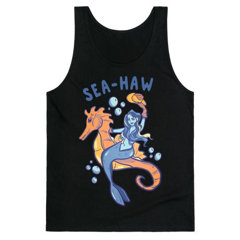 Sea-Haw Cowgirl Mermaid Tank Top