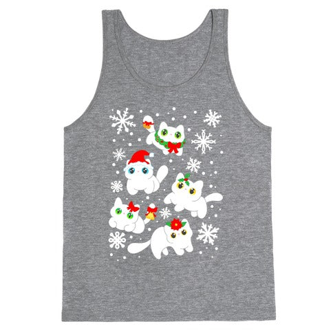 Christmas Cats Pattern Tank Top