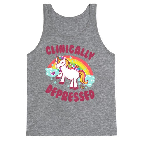 Clinically Depressed Unicorn Tank Top