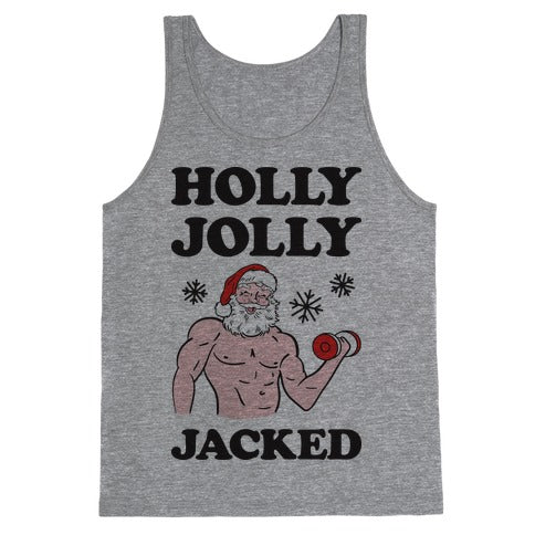 Holly Jolly Jacked Santa Tank Top