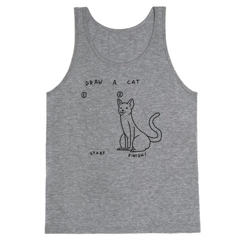 How To Draw a Cat Tank Top