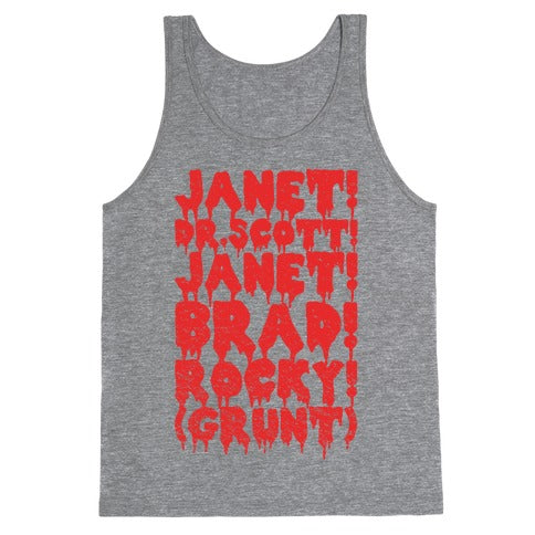 Janet, Dr. Scott, Janet, Brad, Rocky! Tank Top