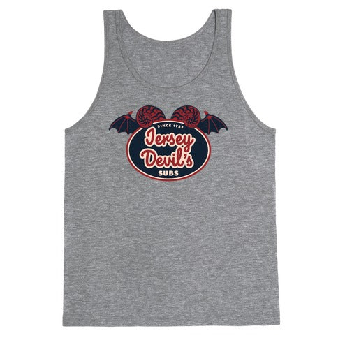 Jersey Devil Subs Logo Parody Tank Top