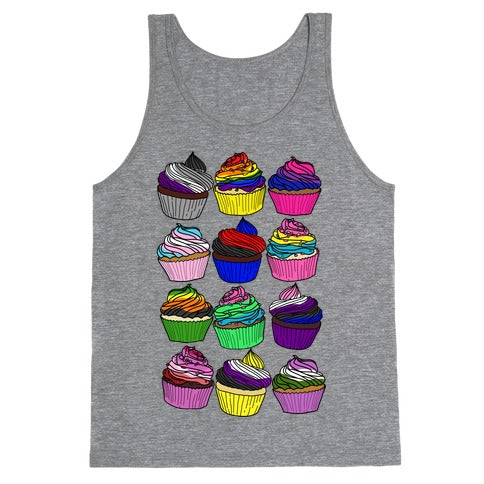 LGBTQ+ Cartoon Cupcakes Tank Top